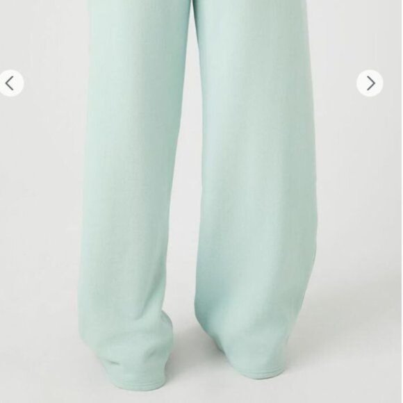 Forever 21 Mint Teal Wide-Leg Drawstring Sweatpants - Picture 7 of 11